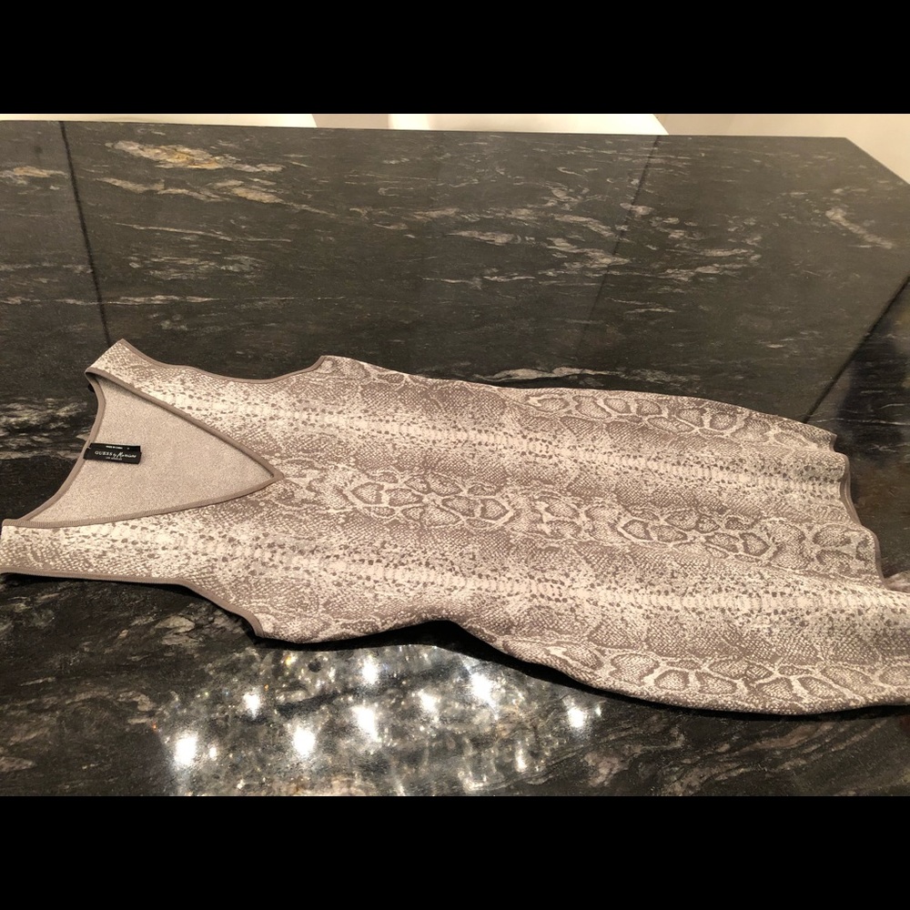 Marciano bodycon grey/tan snake print dress, size small - Picture 2 of 4